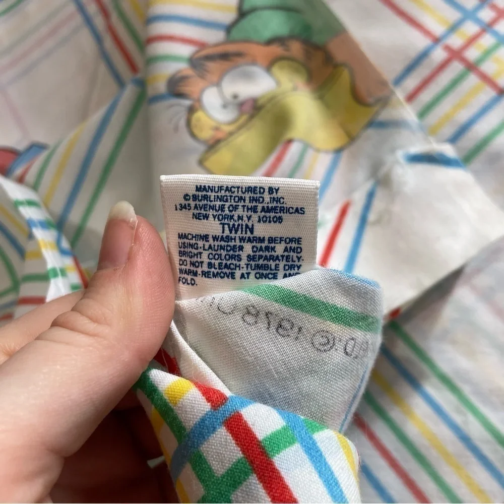 Garfield Vintage 1978 Twin Sheets with Pillow Case
